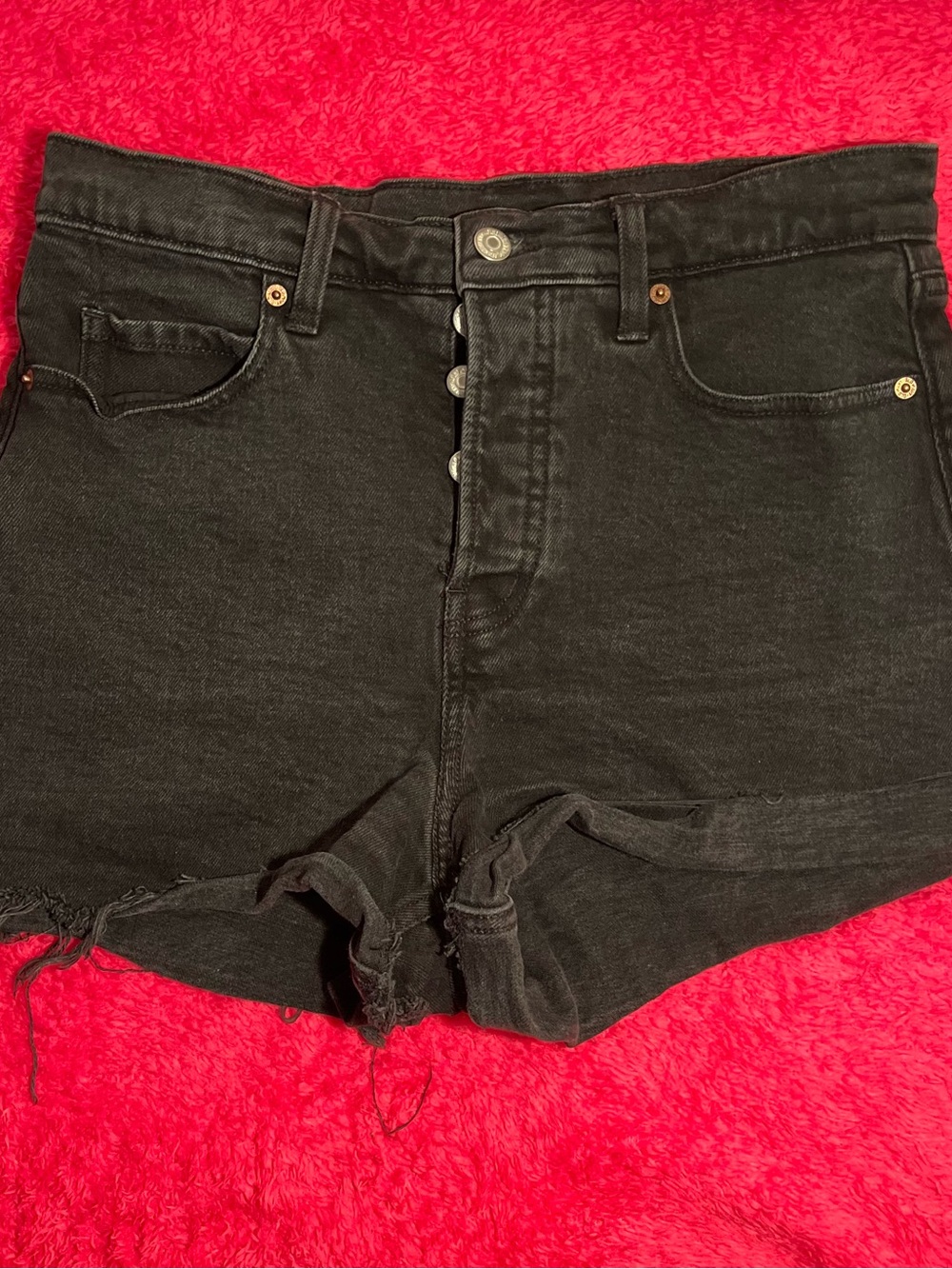 Old Navy High-Rise Black Denim Women's Shorts